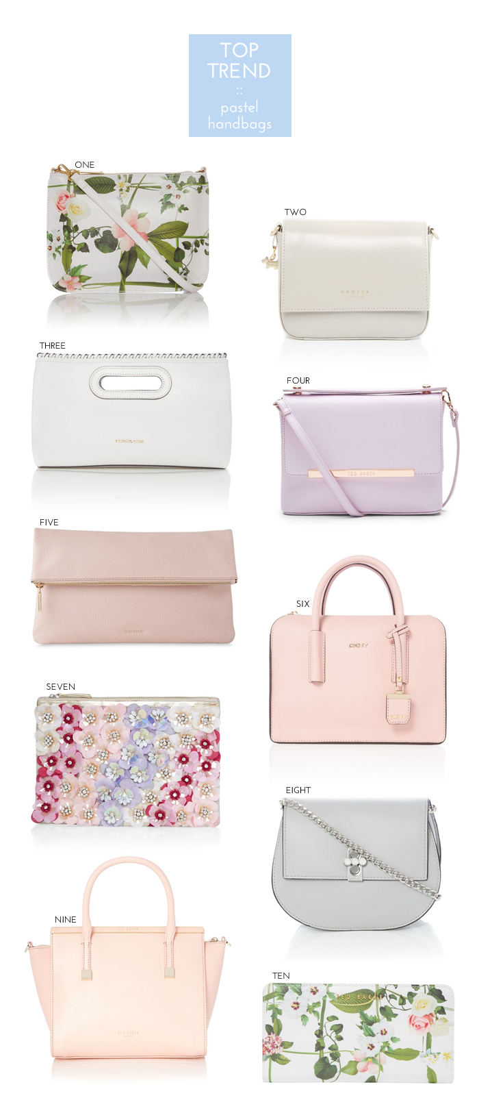 Pastel Handbags for Spring