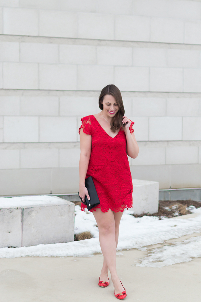 Bb dakota red lace dress sale