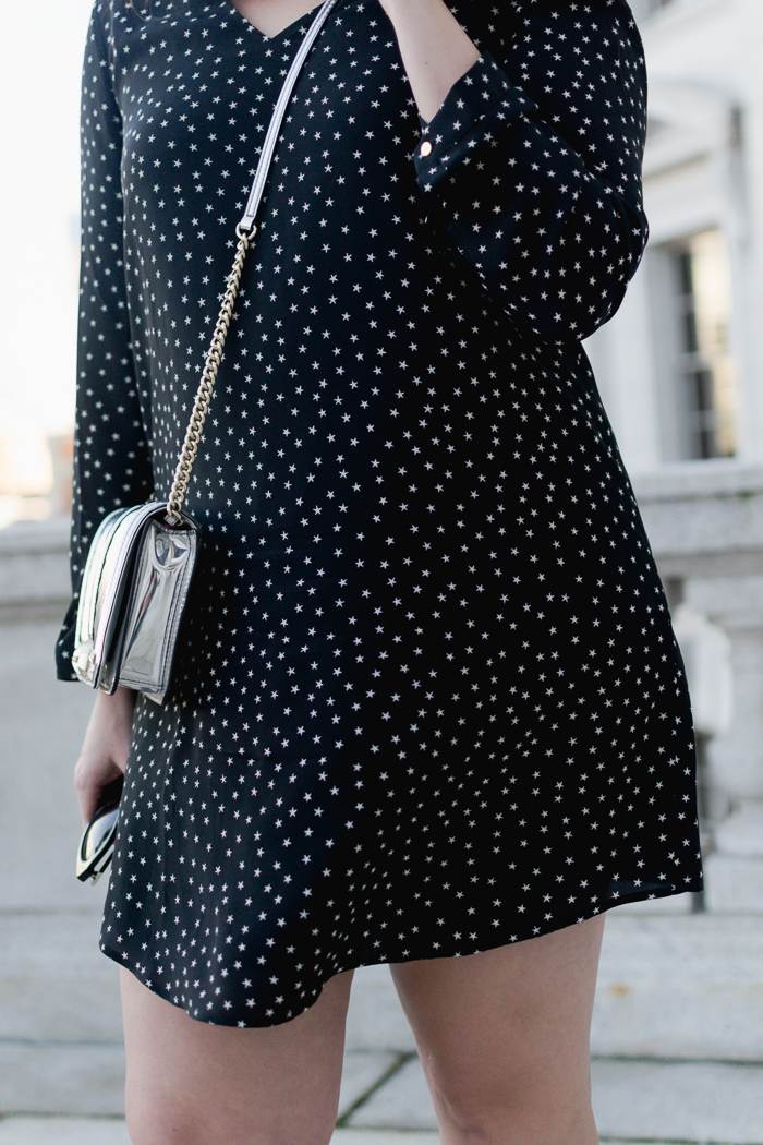 Madewell silk button-back dress in star scatter