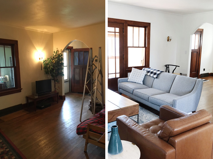 Living Room Before and After