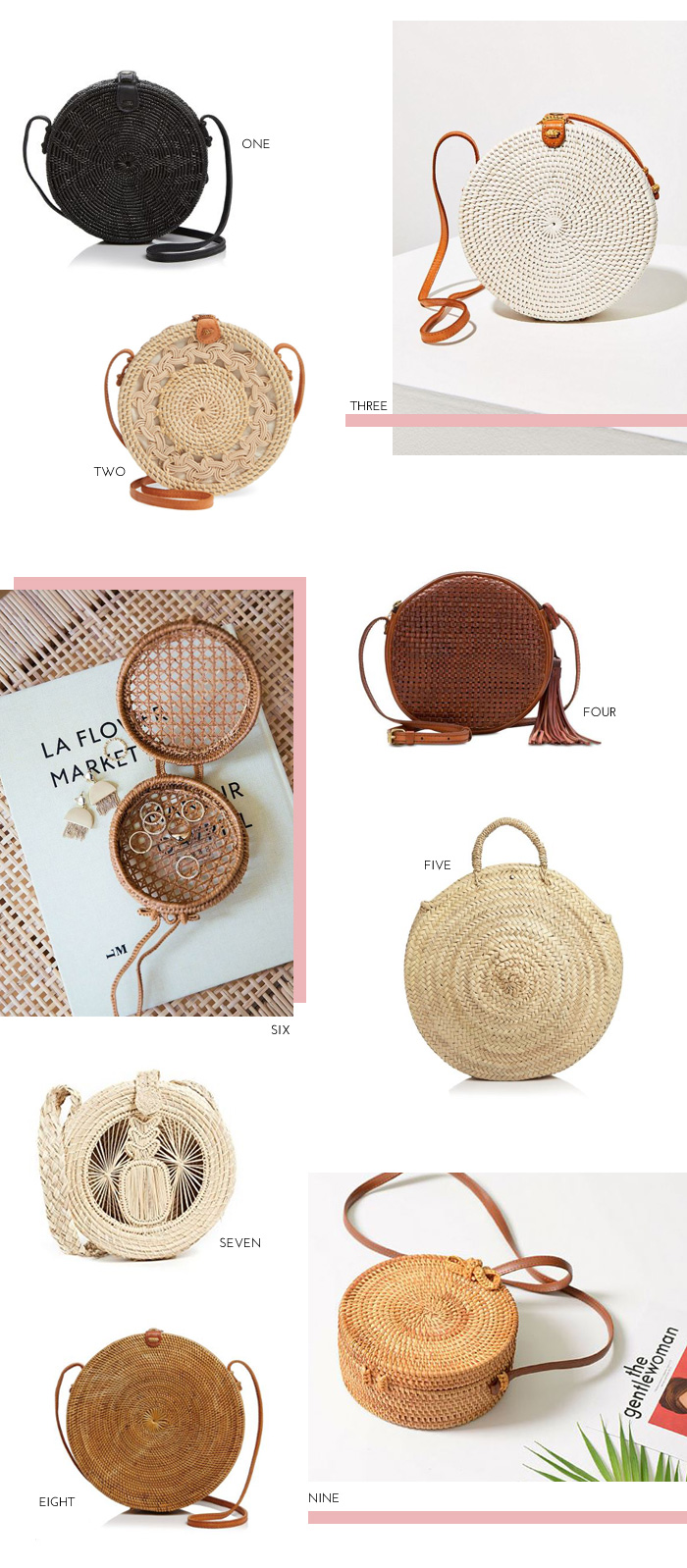 Circle Woven and Wicker Bags Under $150