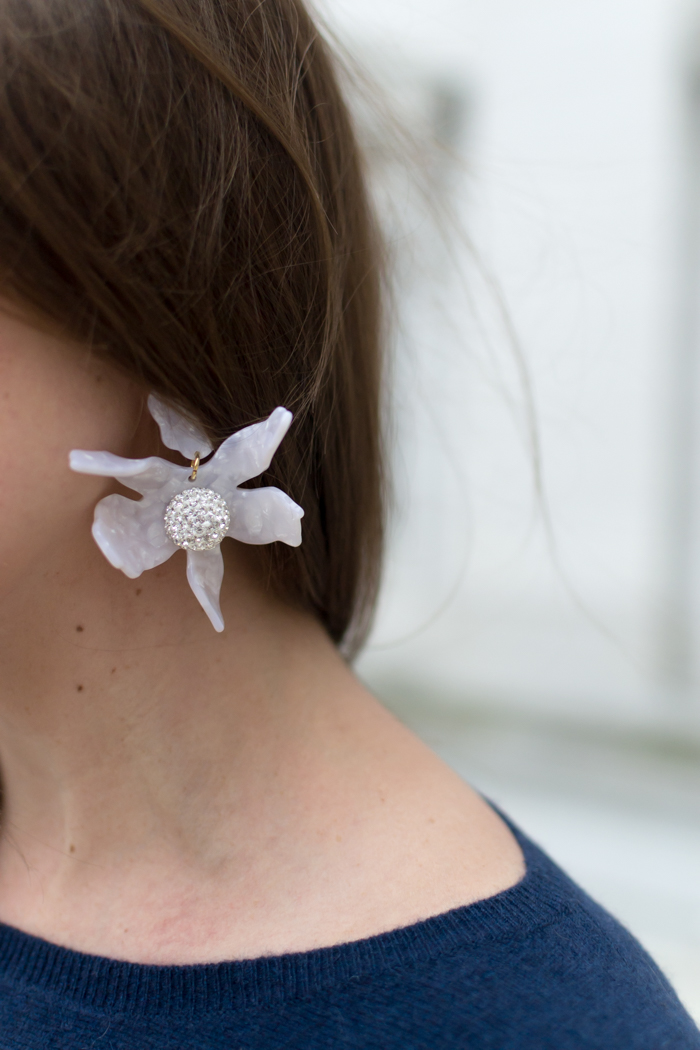 Lele Sadoughi flower earrings